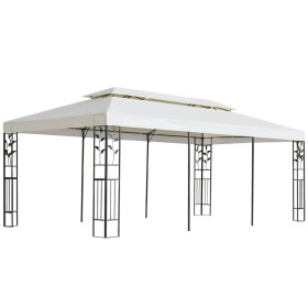 Pavillon mit Doppeldach aus weißem Stahl 6x3 m von vidaXL, Zelte und Pavillons - Ref: Foro24-362376, Preis: 352,39 €, Rabatt: %