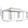 Pavillon mit Doppeldach aus weißem Stahl 6x3 m von vidaXL, Zelte und Pavillons - Ref: Foro24-362376, Preis: 352,39 €, Rabatt: %