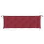 Cojín de banco de jardín tela Oxford rojo tinto 150x50x7 cm de vidaXL, Cojines para sillas y sofás - Ref: Foro24-361611, Prec...