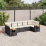 7-teiliges Garten-Esszimmerset und Kissen synthetisches Rattan schwarz von vidaXL, Gartensets - Ref: Foro24-3227106, Preis: 5...