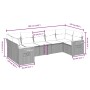 Set de comedor de jardín 7 pzas y cojines ratán sintético negro de vidaXL, Conjuntos de jardín - Ref: Foro24-3227106, Precio:...