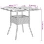 Garden table with black PE rattan wood surface 80x80x75 cm by vidaXL, Garden tables - Ref: Foro24-365519, Price: 91,69 €, Dis...