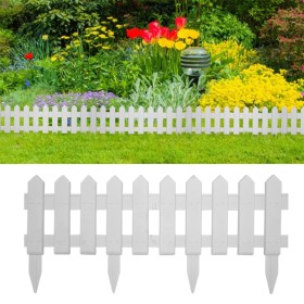 Garden edging 17 units PP white 10 m by vidaXL, Garden edging and edging - Ref: Foro24-48616, Price: 36,18 €, Discount: %