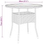 5-teiliges synthetisches Rattan Massivholz schwarzes Gartenbistro-Set von vidaXL, Gartensets - Ref: Foro24-3095909, Preis: 32...