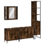 Set de muebles de baño 4 piezas madera contrachapada roble humo de vidaXL, Muebles de baño - Ref: Foro24-3214752, Precio: 260...