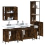 Set de muebles de baño 4 piezas madera contrachapada roble humo de vidaXL, Muebles de baño - Ref: Foro24-3214752, Precio: 260...