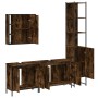 Set de muebles de baño 4 piezas madera contrachapada roble humo de vidaXL, Muebles de baño - Ref: Foro24-3214752, Precio: 268...