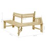 Banco de jardín madera pino impregnada 240 cm de vidaXL, Bancos de jardín - Ref: Foro24-49089, Precio: 169,01 €, Descuento: %