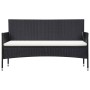 3-seater garden sofa with black synthetic rattan cushions by vidaXL, Outdoor sofas - Ref: Foro24-318500, Price: 150,78 €, Dis...