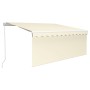 Toldo retráctil manual con persiana y luz LED crema 3x2,5 m de vidaXL, Toldos - Ref: Foro24-3069262, Precio: 299,22 €, Descue...