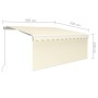 Manual retractable awning with blind and cream LED light 3x2.5 m by vidaXL, Awnings - Ref: Foro24-3069262, Price: 299,22 €, D...