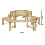 Banco de jardín madera pino impregnada 240 cm de vidaXL, Bancos de jardín - Ref: Foro24-49088, Precio: 335,61 €, Descuento: %