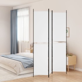 Divider screen with 3 white fabric panels 150x220 cm by vidaXL, Room dividers - Ref: Foro24-350242, Price: 30,99 €, Discount: %