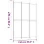 Divider screen with 3 white fabric panels 150x220 cm by vidaXL, Room dividers - Ref: Foro24-350242, Price: 30,89 €, Discount: %