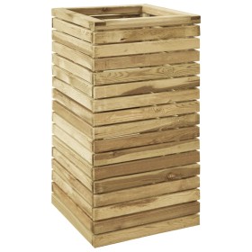 Arriate de madera de pino impregnada 50x50x100 cm de vidaXL, Maceteros y jardineras - Ref: Foro24-49102, Precio: 99,99 €, Des...