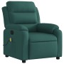 Sillón de masaje reclinable de tela verde oscuro de vidaXL, Sillones - Ref: Foro24-373480, Precio: 253,58 €, Descuento: %