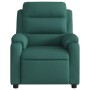 Sillón de masaje reclinable de tela verde oscuro de vidaXL, Sillones - Ref: Foro24-373480, Precio: 253,58 €, Descuento: %