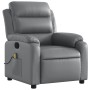 Sillón de masaje reclinable cuero sintético gris de vidaXL, Sillones - Ref: Foro24-373496, Precio: 250,18 €, Descuento: %