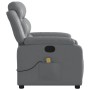 Sillón de masaje reclinable cuero sintético gris de vidaXL, Sillones - Ref: Foro24-373496, Precio: 250,18 €, Descuento: %