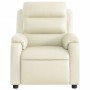 Sillón reclinable de masaje cuero sintético crema de vidaXL, Sillones - Ref: Foro24-373494, Precio: 248,99 €, Descuento: %