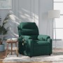 Sillón de masaje reclinable de terciopelo verde oscuro de vidaXL, Sillones - Ref: Foro24-373513, Precio: 239,22 €, Descuento: %