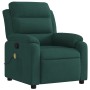 Sillón de masaje reclinable de terciopelo verde oscuro de vidaXL, Sillones - Ref: Foro24-373513, Precio: 239,22 €, Descuento: %