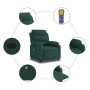 Sillón de masaje reclinable de terciopelo verde oscuro de vidaXL, Sillones - Ref: Foro24-373513, Precio: 239,22 €, Descuento: %