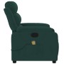 Sillón de masaje reclinable de terciopelo verde oscuro de vidaXL, Sillones - Ref: Foro24-373513, Precio: 239,22 €, Descuento: %