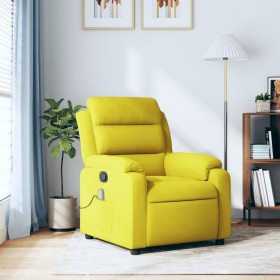 Sillón de masaje reclinable de terciopelo amarillo de vidaXL, Sillones - Ref: Foro24-373518, Precio: 251,99 €, Descuento: %