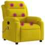 Sillón de masaje reclinable de terciopelo amarillo de vidaXL, Sillones - Ref: Foro24-373518, Precio: 254,35 €, Descuento: %