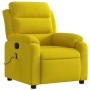 Yellow Velvet Reclining Massage Chair by vidaXL, Armchairs - Ref: Foro24-373518, Price: 254,35 €, Discount: %