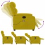 Yellow Velvet Reclining Massage Chair by vidaXL, Armchairs - Ref: Foro24-373518, Price: 254,35 €, Discount: %