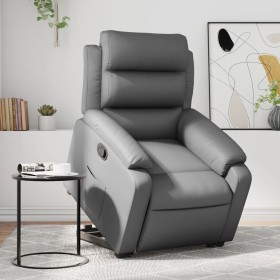 Gray artificial leather liftable recliner chair by vidaXL, Armchairs - Ref: Foro24-3205045, Price: 282,50 €, Discount: %