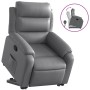 Sillón reclinable elevable cuero artificial gris de vidaXL, Sillones - Ref: Foro24-3205045, Precio: 281,94 €, Descuento: %