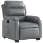 Sillón reclinable elevable cuero artificial gris de vidaXL, Sillones - Ref: Foro24-3205045, Precio: 281,94 €, Descuento: %