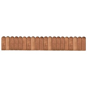 Rollo de borde de madera de pino impregnada marrón 120 cm de vidaXL, Ribetes y bordes para jardín - Ref: Foro24-49106, Precio...