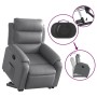 Sillón reclinable elevable cuero artificial gris de vidaXL, Sillones - Ref: Foro24-3205045, Precio: 281,94 €, Descuento: %