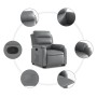 Sillón reclinable elevable cuero artificial gris de vidaXL, Sillones - Ref: Foro24-3205045, Precio: 281,94 €, Descuento: %