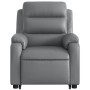 Sillón reclinable elevable cuero artificial gris de vidaXL, Sillones - Ref: Foro24-3205045, Precio: 281,94 €, Descuento: %