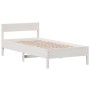 Estructura de cama con cabecero madera pino blanco 90x190 cm de vidaXL, Camas y somieres - Ref: Foro24-842779, Precio: 94,99 ...