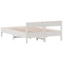 Estructura de cama con cabecero madera de pino blanco 150x200cm de vidaXL, Camas y somieres - Ref: Foro24-842747, Precio: 123...