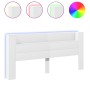 Cabecero de cama con LED blanco 220x16,5x103,5 cm de vidaXL, Cabeceros y pies de cama - Ref: Foro24-839273, Precio: 108,16 €,...