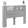 Cabecero de cama con luz LED gris Sonoma 140x16,5x103,5 cm de vidaXL, Cabeceros y pies de cama - Ref: Foro24-839250, Precio: ...