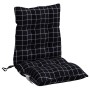 Cojines de silla respaldo bajo 4 uds tela Oxford cuadros negro de vidaXL, Cojines para sillas y sofás - Ref: Foro24-377720, P...