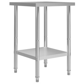 Stainless steel kitchen work table 60x60x85 cm by vidaXL, Restoration - Ref: Foro24-51184, Price: 137,99 €, Discount: %