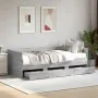 Tumbona con cajones madera ingeniería gris Sonoma 75x190 cm de vidaXL, Camas y somieres - Ref: Foro24-3280837, Precio: 180,73...