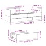 Sonoma graue Holzwerkstoffliege mit Schubladen 75x190 cm von vidaXL, Betten und Lattenroste - Ref: Foro24-3280837, Preis: 174...