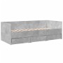 Concrete gray engineered wood lounger with drawers 100x200 cm by vidaXL, Beds and slatted bases - Ref: Foro24-3280814, Price:...