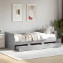 Sonoma gray engineered wood lounger with drawers 100x200 cm by vidaXL, Beds and slatted bases - Ref: Foro24-3280816, Price: 1...