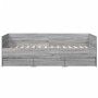 Sonoma gray engineered wood lounger with drawers 100x200 cm by vidaXL, Beds and slatted bases - Ref: Foro24-3280816, Price: 1...